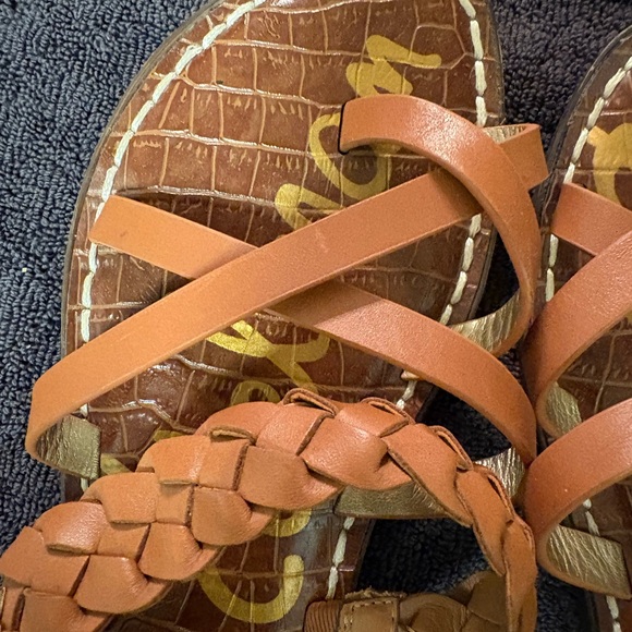 Sam Edelman Brown Garvie Braided Strap Flat Sandals Size 6.5 M - Picture 4 of 15